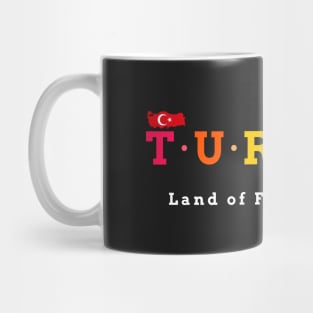 Turkey, The land of four seasons. (Flag Version) Mug